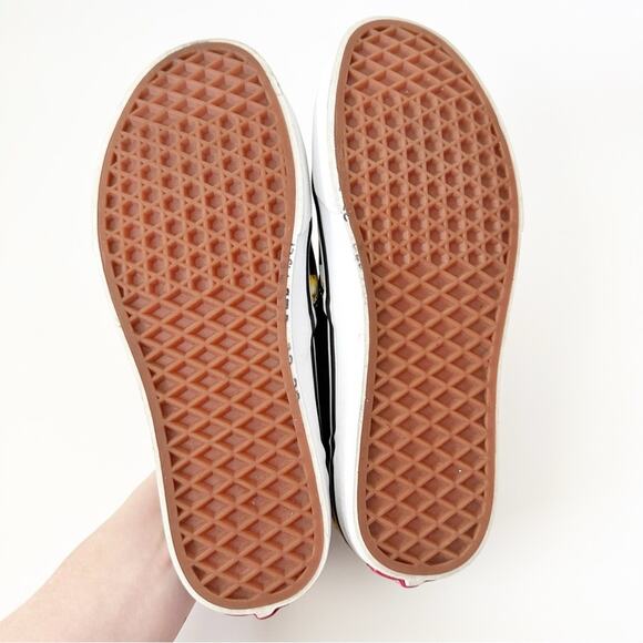 Vans Checker Flower Sunflower Slip On Skate Sneakers - Picture 4 of 8
